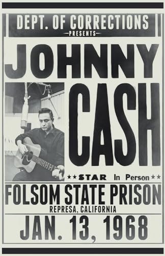 Johnny Cash affiche Folsom cadeau parfait pour passionné de rock et country US