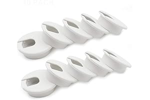 2" Desk Grommet, 10-Pack Cable Hole Covers