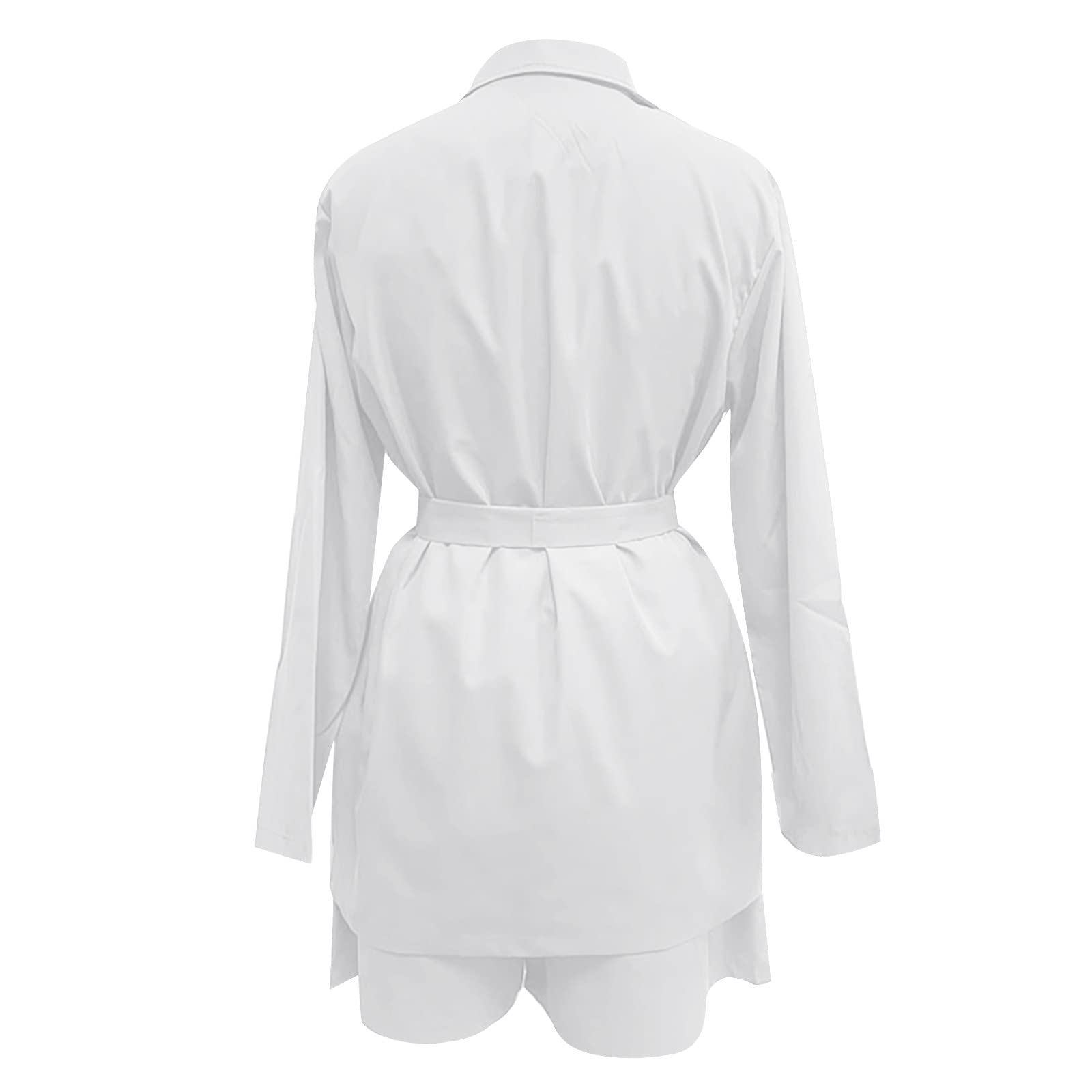 Generisch Chaqueta de traje de manga larga para mujer, corte ajustado, 2 piezas