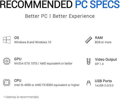 Miniatura 6 de zhanghong Gafas VR, 5K Plus VR Auriculares de realidad virtual con amplio 200  FOV, doble 2560x1440p RGB LCD paneles y 6 seguimiento DOF, gafas de