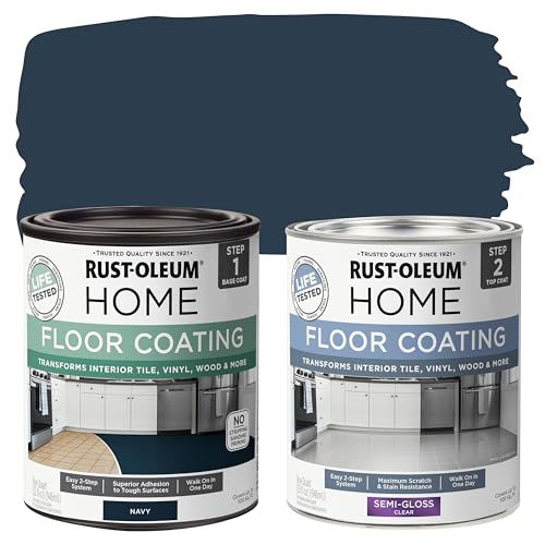 Rust-Oleum Home Interior Floor Semi-Gloss Navy Coating Kit miniatura 1
