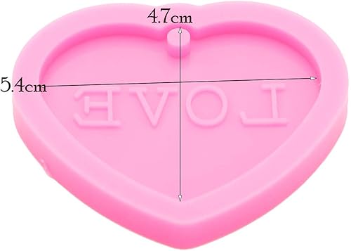 Miniatura 8 de Alas de ángel brillante en forma de corazón con palabras KISS ME Palabras de silicona moldes de resina de silicona DIY llavero hecho a mano joyería