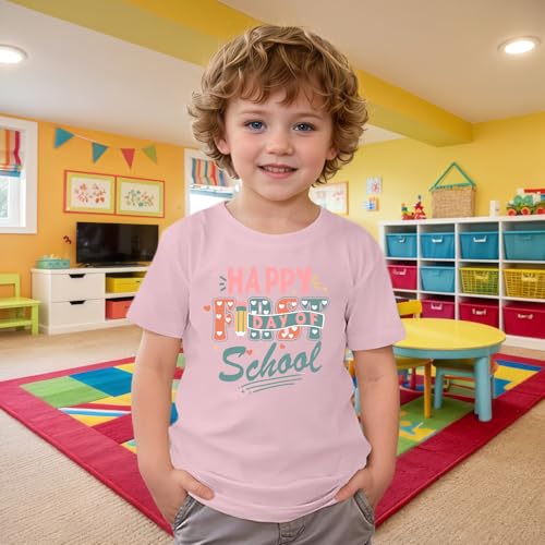 Happy First Day of School Shirt Boys Girls Preschool Tshirt Little Kids 2025 Back to School Gift Tee3