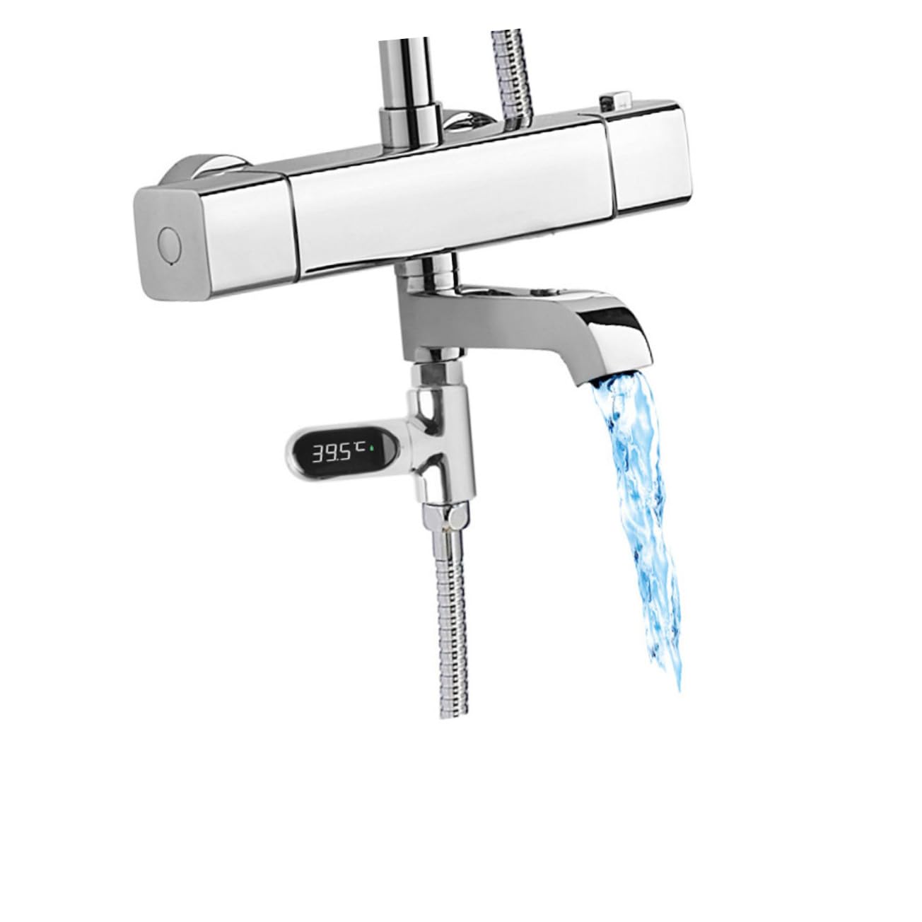 Termómetro para Baño de Ñiño Pantalla Led, Medición Precisa de 5-85°c, Fácil Instalación y Material Abs Pc, Adecuado para Controlar Temperatura del Agua en Ducha
