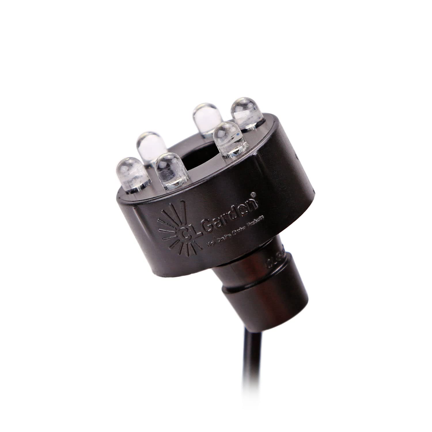 CLGarden Springbrunnenpumpe SP1 mit LED Beleuchtung warm weiß LED Ring 12V für Gartenbrunnen Springbrunnen