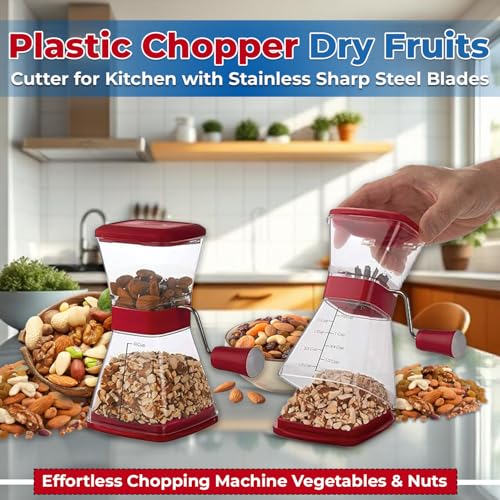 Image of Manual Chilli Cutter for Effortless Chopping Vegetables & Fruits Slicing & Dicing for Onion, Potato & Tomato | Chopping Cutting Set for Daily Use (Maroon)
