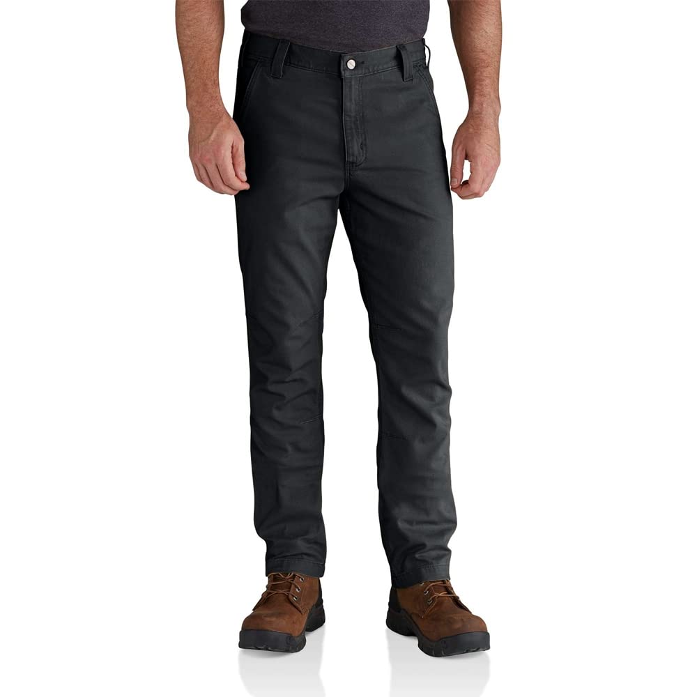 Carhartt Men's Rugged Flex® Straight Fit Canvas 5-Pocket Tapered Work Pant, Black, W36/L30