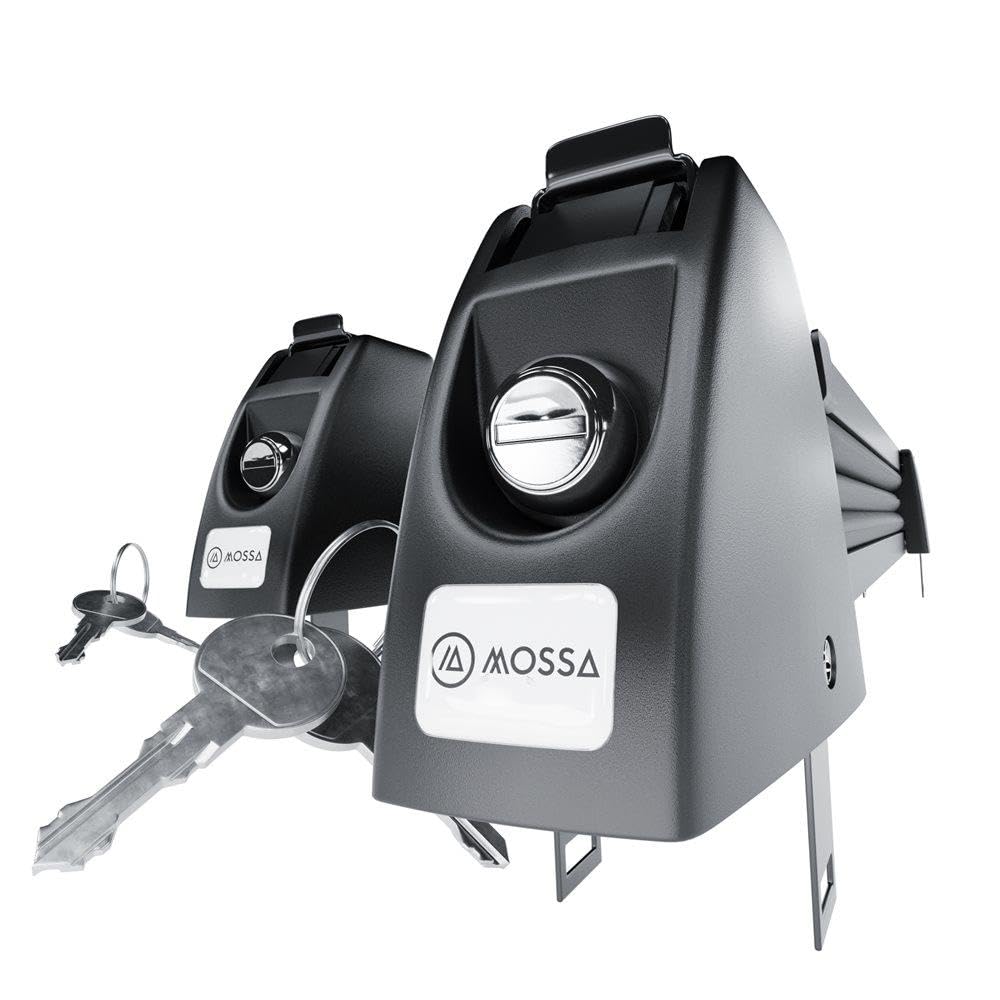 Mossa Portaesquís para portaequipajes de Techo - Negro - para 5 Pares de esquís o 4 Tablas de Snowboard