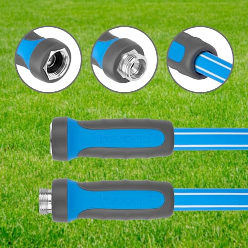 Fevone-Garden-Hose-150-ft-Heavy-Duty-Water-Hose-Hybrid-Polymer-Kink-Resistance-Lightweight-Flexibility-Durability-Leak-Free-Aluminum-Fittings-34-GHT-58-ID-600-PSI-Drinking-Water-Safe