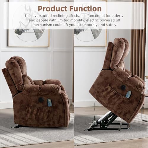 Sillón eléctrico reclinable con masaje Camel Brown miniatura 7
