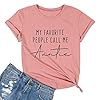 My-Favorite-People-Call-Me-Auntie-T-Shirt-Women-Auntie-Gift-Shirt-Short-Sleeve-Casual-Tee-Tops My Favorite People Call Me Auntie T-Shirt Women Auntie Gift Shirt Short Sleeve Casual Tee Tops Pink