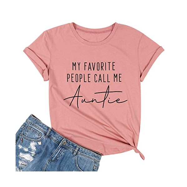 My-Favorite-People-Call-Me-Auntie-T-Shirt-Women-Auntie-Gift-Shirt-Short-Sleeve-Casual-Tee-Tops My Favorite People Call Me Auntie T-Shirt Women Auntie Gift Shirt Short Sleeve Casual Tee Tops Pink