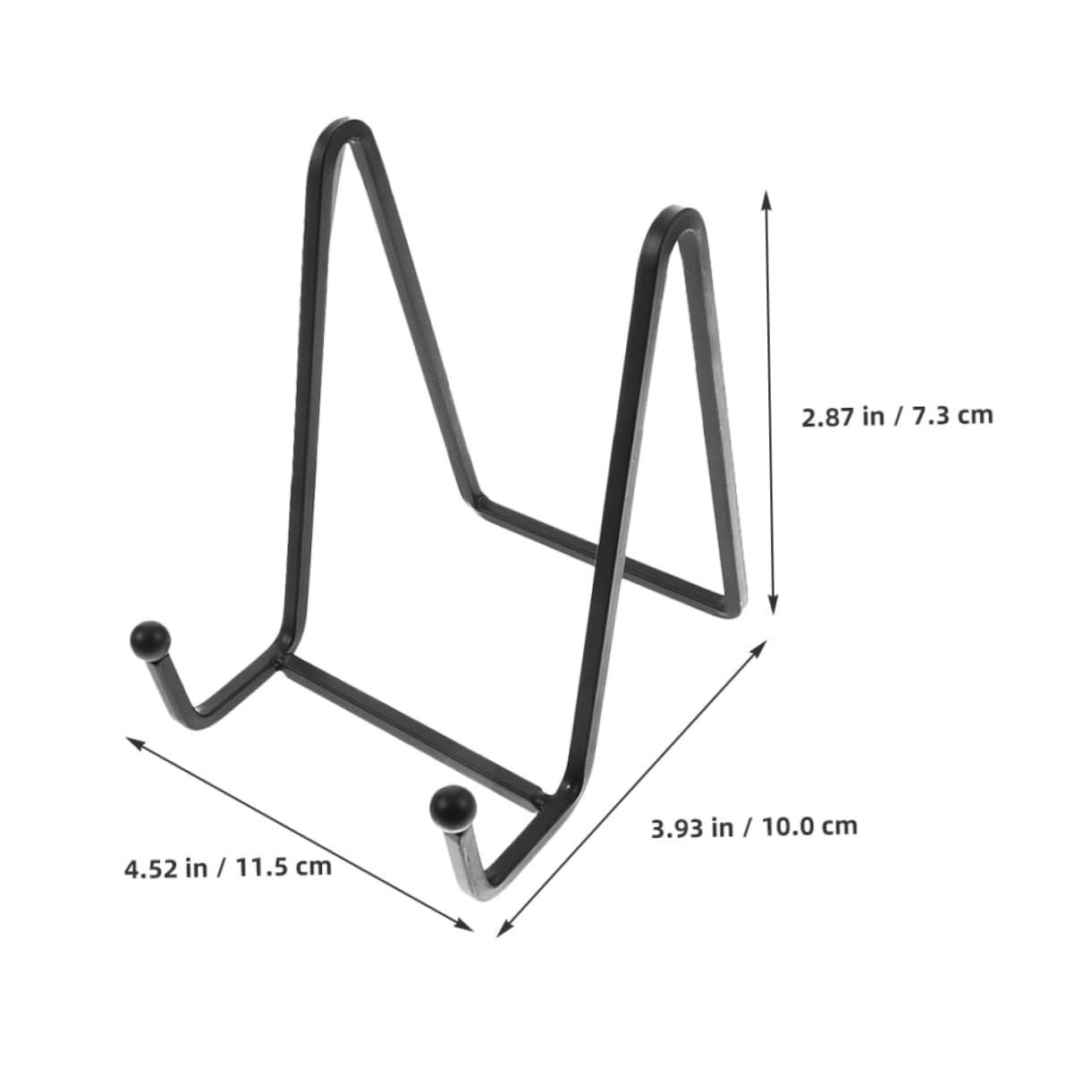 HOOTNEE 5pcs Iron Plate Display Stands for Artwork Collectible Plates and Photos Stable Easel Holder for Home and Retail Use for Living Room Kitchen and Gallery