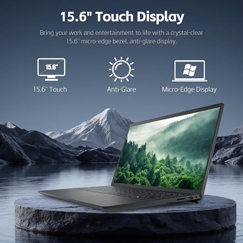 Image of Dell Inspiron 3535 Laptop, AMD Ryzen 7 7730U Processor, 15.6 inch Touchscreen Display, 64GB RAM, 1TB SSD, Long Battery Life, Webcam, Wi-Fi, Bluetooth, Windows 11 Pro, Alpacatec Accessories