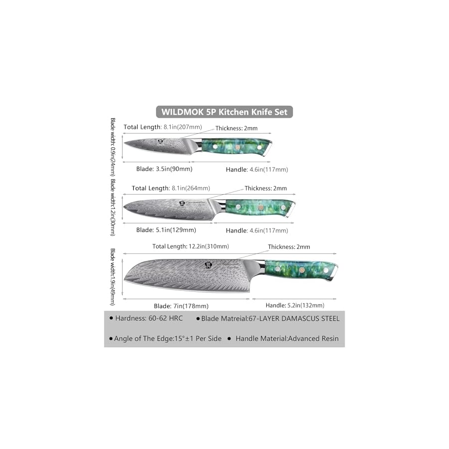 WILDMOK-Damascus-Knife-Set-5-PCS-With-Gift-BoxKitchen-Knife-Professional-Chef-Knife-Set-5-Piece-Ultra-Sharp-Japanese-Damascus-Stainless-Steel-Knife-SetPractical-high-end-gift WILDMOK Damascus Knife Set 5 PCS With Gift Box,Kitchen Knife Professional Chef Knife Set 5 Piece, Ultra Sharp Japanese Damascus Stainless Steel Knife Set,Practical high-end gift
