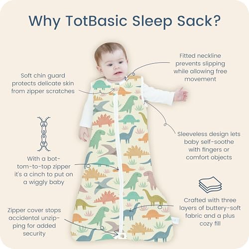 Image of Baby Sleep Sack 0-6 Months,2-Pack, Summer Sleeping bag with 2-Way Zipper,Soft Wearable Blanket for Babies Girl Boy