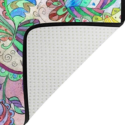 Tapis de sol velours corail épais 160x122 cm facile à nettoyer