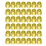 50 Stk. Kupferschnallen für 3D-Drucker-Riemen, GT2 Synchronriemen-Endstück, Messingbefestiger 0,28 x 0,24 x 0,02 Zoll, 7 x 6 x 0,6 mm, geschlossene Schlaufe 6 mm, feste Klammern für sichere Fixierung
