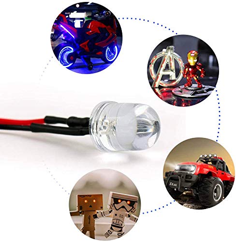 HUAZIZ 100 Stück Vorverdrahtete 3mm LEDs – 12V Warmweiß Mit 20cm Kabel, Inkl. Widerstand, Lötfrei Einsatzbereit