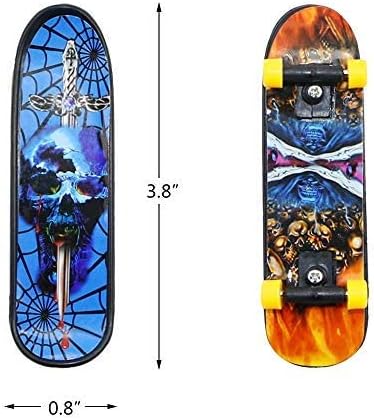Oruuum 24 pcs Professional Finger Skateboard, Mini Skateboard with Pattern On Both Sides, Creative Fingertip Movement for Adults and Children (Random Mode).