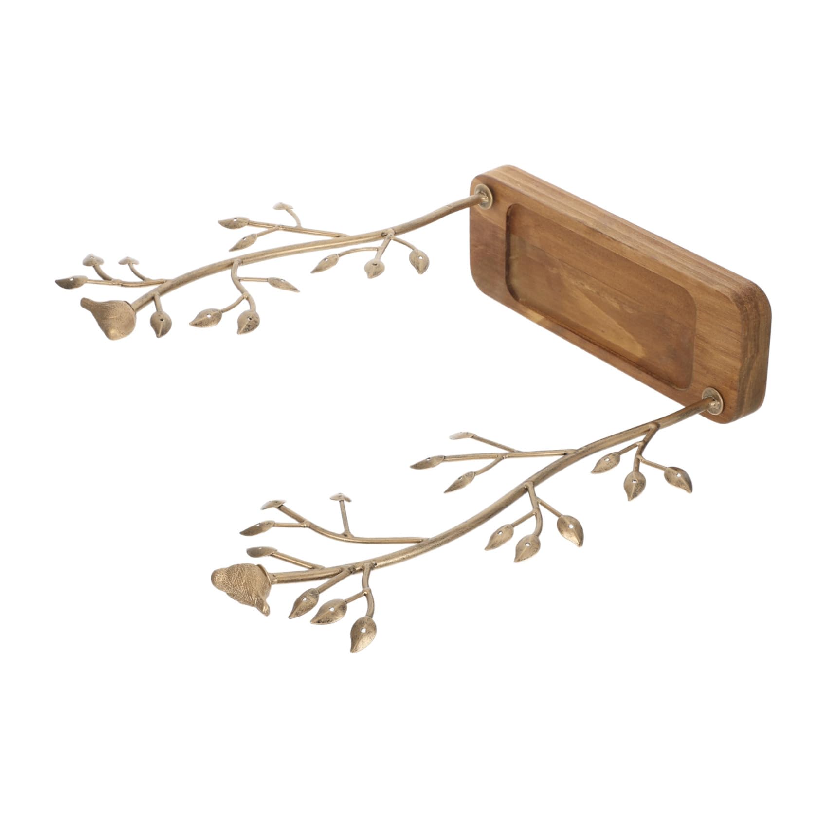 Zerodeko Présentoir à Bijoux en Fer et Bois Forme D'arbre à Oiseaux Organisateur de Colliers et Boucles Oreilles pour Rangement Bijoux Organisateur Vanité Féminine