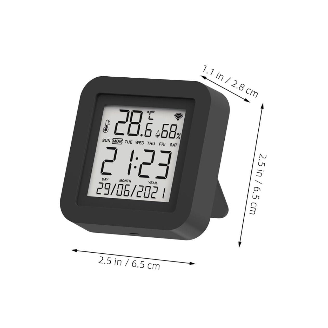 SUPVOX Misuratore di Umidità Digitale USB per Interni Igrometro Termometro Dispositivo Monitor Temperatura Domestica Utensile Casa Adatto per Giardinaggio Laboratori Stanze Ospedali