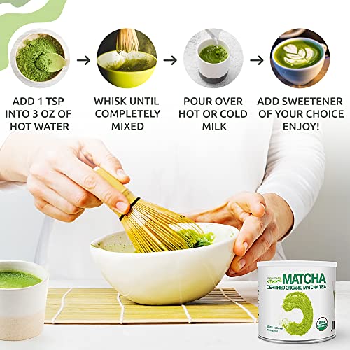 Matcha Dna ORGANIC MATCHA GREEN TEA POWDER 1 LB TIN Certified Organic Matcha Green Tea Powder thumb #2