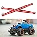 Oumefar RC Tie Rod, High Strength Aluminum Alloy Adjustable Tightness 2Pcs Impact Easy Installation Toe Links for Vehicle (Red)
