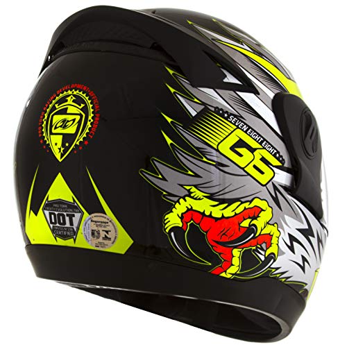 Pro Tork Capacete Evolution G6 Eagle 58 Preto/Amarelo Neon