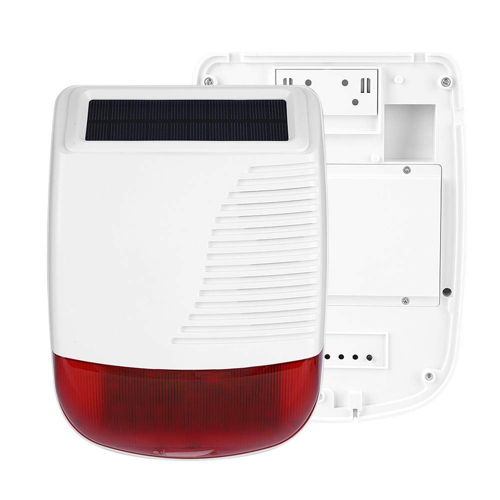 Allarme di sicurezza Sirena a energia solare, 433 MHz Allarme sirena senza fili Allarme solare impermeabile esterno per sistema di allarme GSM