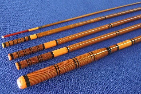 ⭐︎土日限定　竿ます作　焼印　たなご竿　４本印籠継　竿ケース付き　いかがでしょうか ⭐︎土日限定 竿ます作 焼印 たなご竿 4本印籠継 竿