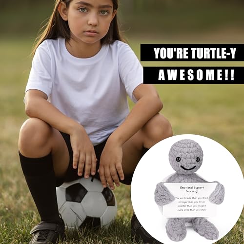 image for JoycuFF Mini Funny Crochet Soccer Gifts - Positive Emotional Support T
