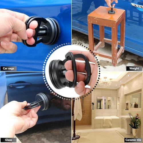 Image of Car Dent Puller | Heavy-Duty Suction Cup Dent Remover | Strong Grip Handle for Lifting Dents, Glass, Tiles & Mirrors | Suction Lifter for Object Moving