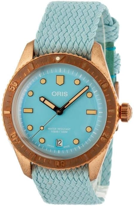 Oris Divers Sixty-Five Bronze Textile Strap - Model Number: 01 733 7771 3155-07 3 19 02BRS