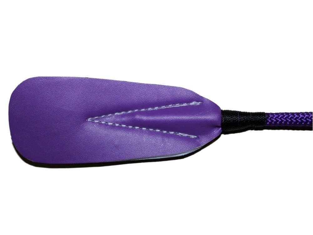 Jump Bat 45,7 cm inch Cravache d'équitation avec manche en fibre de verre, cuir Slapper, équitation English Whip, couleurs : NOIR, Bleu, Vert, Rose, Violet, Rouge, ou jaune, violet, 18 inches