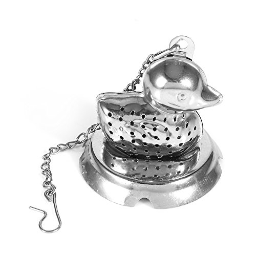 Colador de té, infusor de bolas de té de acero inoxidable, difusor de especias en forma de pato para preparar té de… - Imagen 3