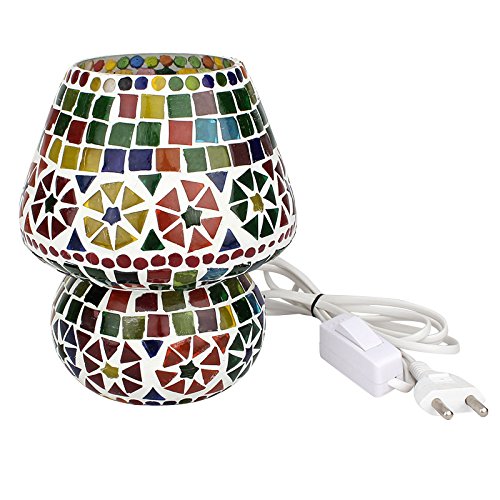 Image of Handcrafted Colourful Design Mosaic Table Glass lamp