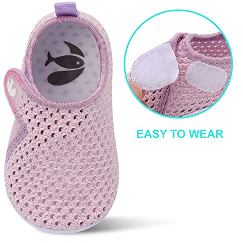Image of FEETCITY Kids Water Shoes Swim Shoes Aqua Socks Non-Slip Quick Dry Barefoot Sports Shoes Outdoor for Boys Girls Toddler 9