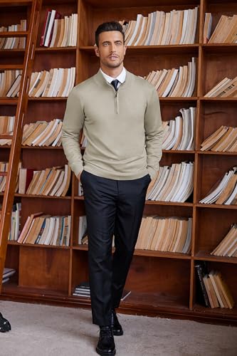Pull à col roulé en coton Coofandy pour un style casual chic au bureau