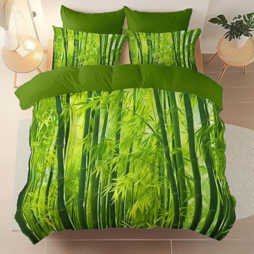 Bettwäsche 200x200 Bambus Bettwäsche-Sets 200 x 200 3 Teilig 3D...