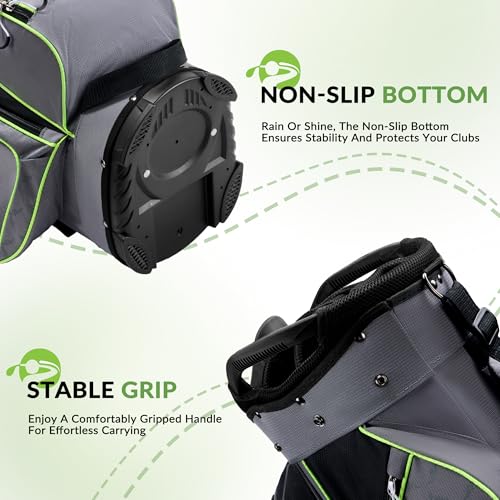 UNIHIMAL Bolsa para carrinho de golfe de 14 vias com parte superior divisória de comprimento total e