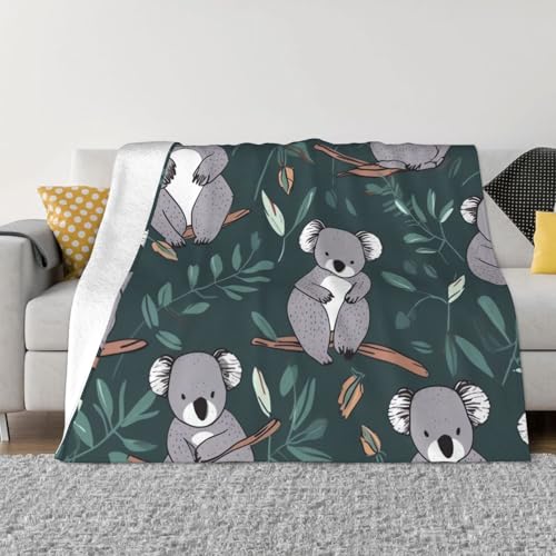 Jeté de lit micro-polaire haute densité couverture légère koala