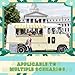 Boao 4 Pack Circus Awning Decoration 3D Stripe Cardboard Awning Carnival Wall Decor Circus Party Favors for Lemonade Stand Bakery Ice Cream Truck Bulletin Board Decor(Yellow and White)