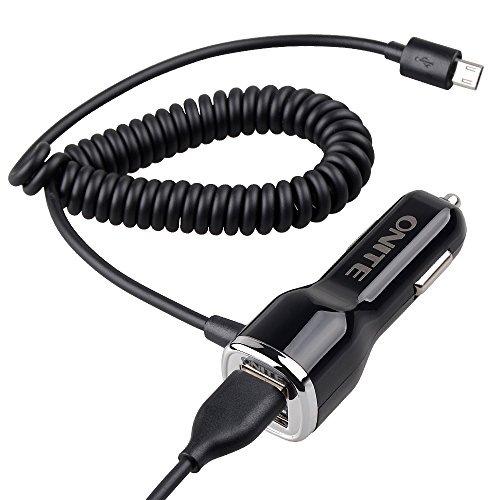 Onite Cargador de Coche con Doble Puerto y Cable Micro USB para for Samsung Galaxy S6 S5 S4 S3 S2,...