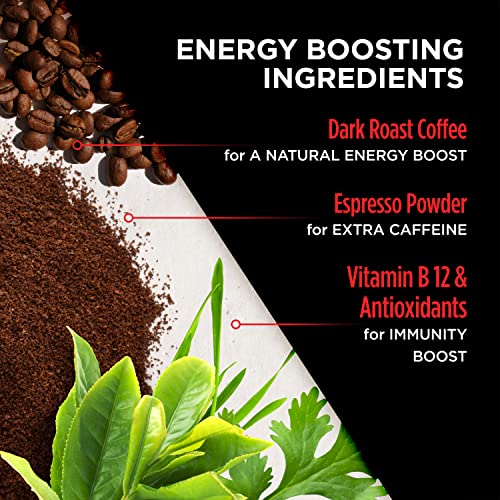 Vitacup Extra Shot Coffee Pods With Espresso Shot, “Red Eye” High Caffeine, Bold Dark Roast W/Vitamin B12, Antioxidants, Recyclable Single Serve Pod Compatible W/Keurig K-Cup Brewers, 16Ct #TOP2