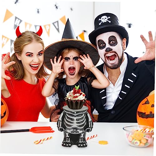 Support de squelette Halloween Operitacx présentoir pour gâteaux et bonbons