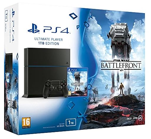 Console Playstation 4 1 To Jet Black + Star Wars: Battlefront [Importación Francesa] | Ya disponible en tu tienda friki favorita! En mundofriki.es!