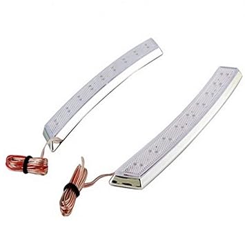 Spedy Curved Marker Indicator LED Light for Cars Side Fender (Cool White, 1 Pair) Article No.419
