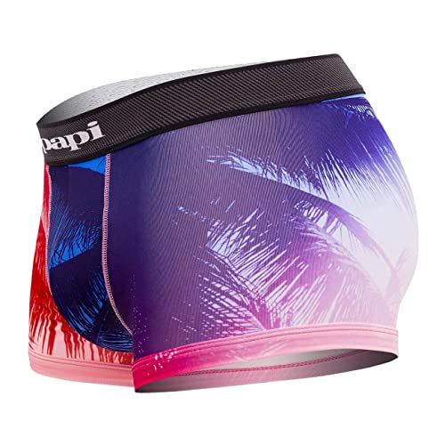 papi UMPA076 2PK Microflex Brazilian Trunks Color Tropical-Black Size S