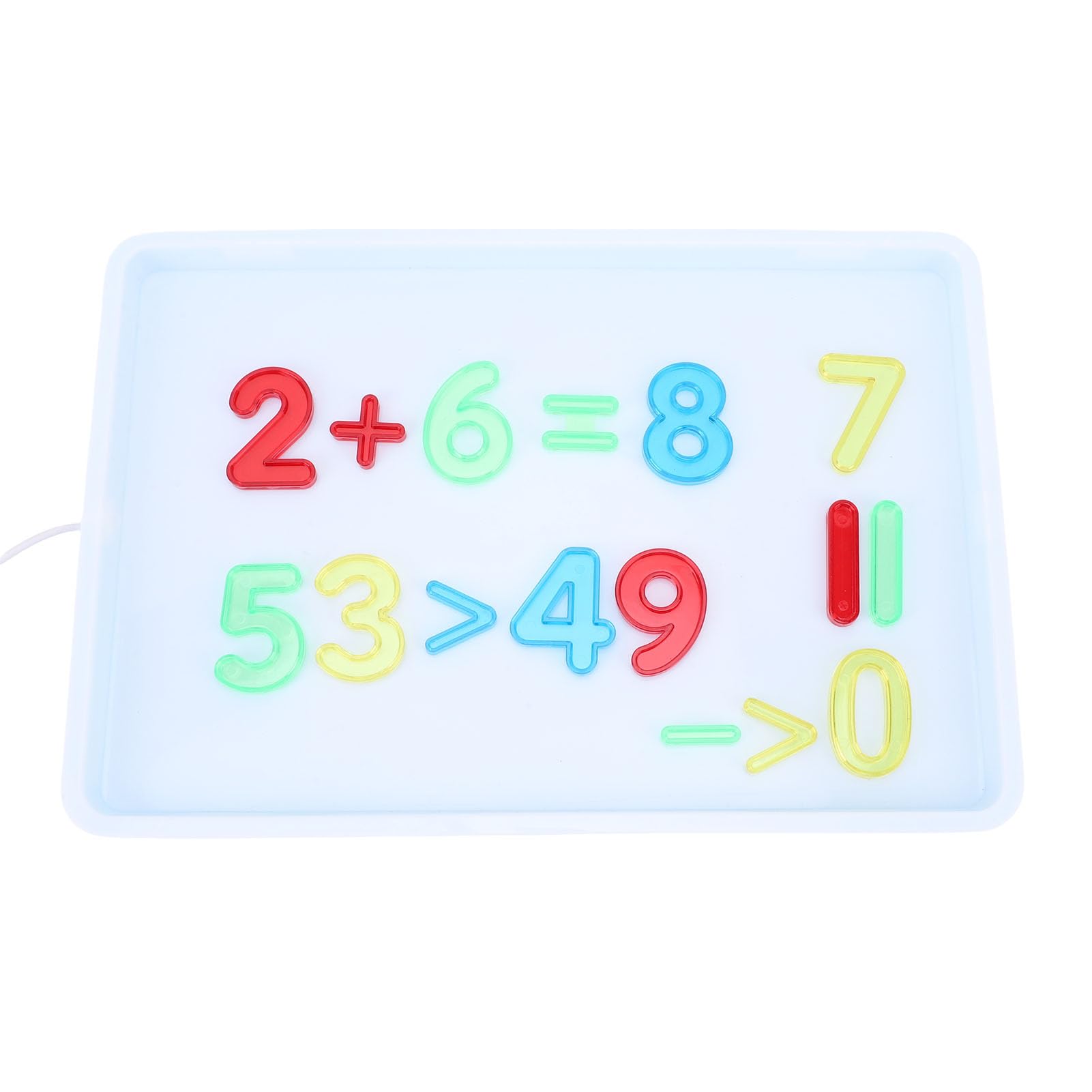 Cryfokt Tavolo Luminoso per Bambini, Giocattolo Sensoriale con 26 Lettere e 10 Numeri Carte Adesive Trasparenti con Scatola Luminosa per la Prima Educazione a Casa e all'asilo